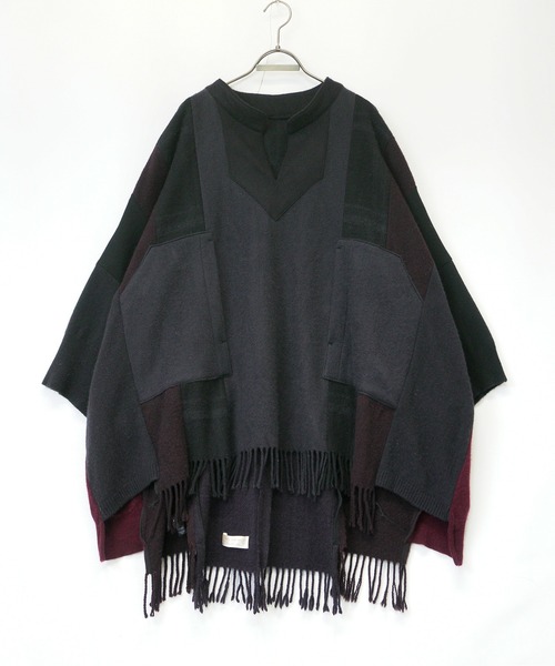 masterkey（マスターキー）の「masterkey マスターキー / BOHEMIANS カシミア100%リメイクアノラックポンチョ カシミヤニット / MK23A-V-01（ニット/セーター・メンズ・ブラック系その他・FREE）」の15枚目の写真