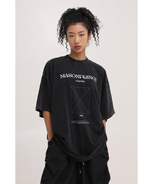 【MASONPRINCE】Oversized front print vintage processing TEE DT3130