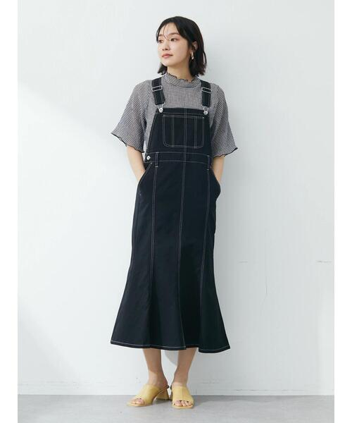 Petit fleur(プチフルール)の「・Petit Fleur ツイルマーメイドジャンスカ(ジャンパースカート・レディース・ブラック/アイボリー・FREE)」の3枚目の写真