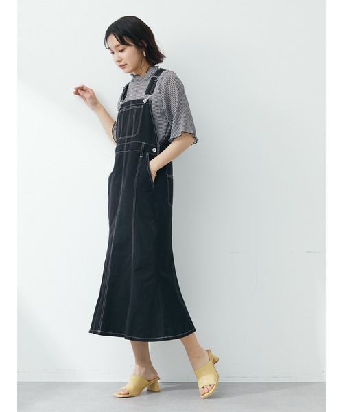 Petit fleur(プチフルール)の「・Petit Fleur ツイルマーメイドジャンスカ(ジャンパースカート・レディース・ブラック/アイボリー・FREE)」の2枚目の写真