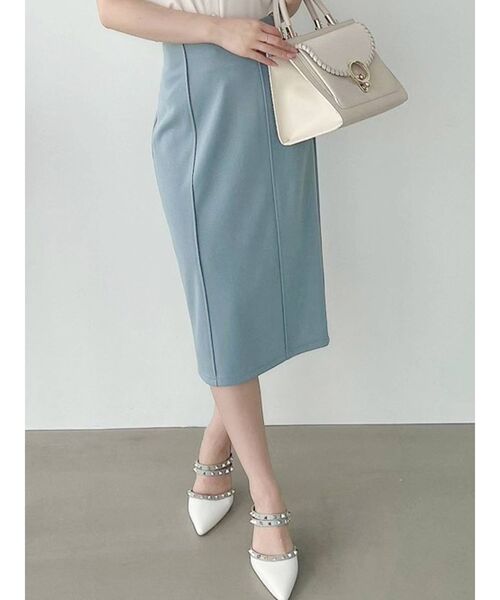 RESEXXY(リゼクシー)の「ハイウエストポンチスカート(スカート・レディース・ホワイト/ブラック/ピンク/ブルー・SMALL/MEDIUM)」の1枚目の写真