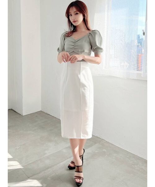 RESEXXY(リゼクシー)の「ハイウエストポンチスカート(スカート・レディース・ホワイト/ブラック/ピンク/ブルー・SMALL/MEDIUM)」の19枚目の写真