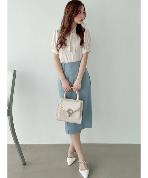 RESEXXY(リゼクシー)の「ハイウエストポンチスカート(スカート・レディース・ホワイト/ブラック/ピンク/ブルー・SMALL/MEDIUM)」の11枚目の写真