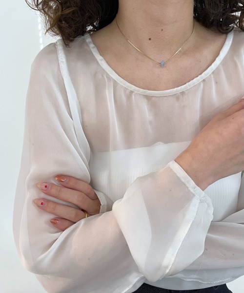 mystic（ミスティック）の「[eau un bijou]  S.clear stone necklace（ネックレス・レディース・イエロー/ブルー・ONE SIZE）」の10枚目の写真