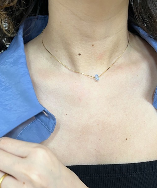 mystic（ミスティック）の「[eau un bijou]  S.clear stone necklace（ネックレス・レディース・イエロー/ブルー・ONE SIZE）」の12枚目の写真