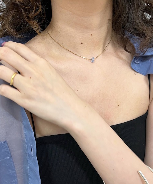 mystic（ミスティック）の「[eau un bijou]  S.clear stone necklace（ネックレス・レディース・イエロー/ブルー・ONE SIZE）」の13枚目の写真