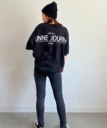 バックプリントスラブドルマンルーズTee