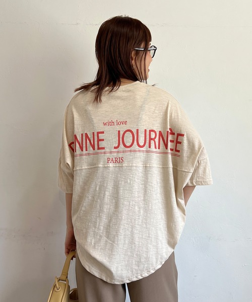 PICHI（ピイチ）の「バックプリントスラブドルマンルーズTee（Tシャツ/カットソー・レディース・ブラック/カーキ/ベージュ/ブラウン・FREE）」の19枚目の写真
