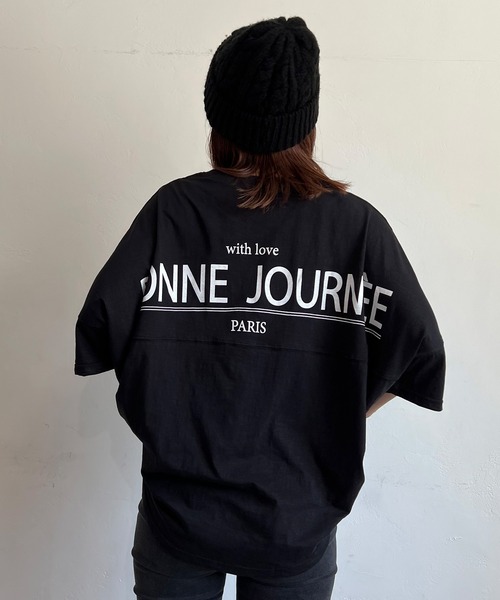 PICHI（ピイチ）の「バックプリントスラブドルマンルーズTee（Tシャツ/カットソー・レディース・ブラック/カーキ/ベージュ/ブラウン・FREE）」の9枚目の写真