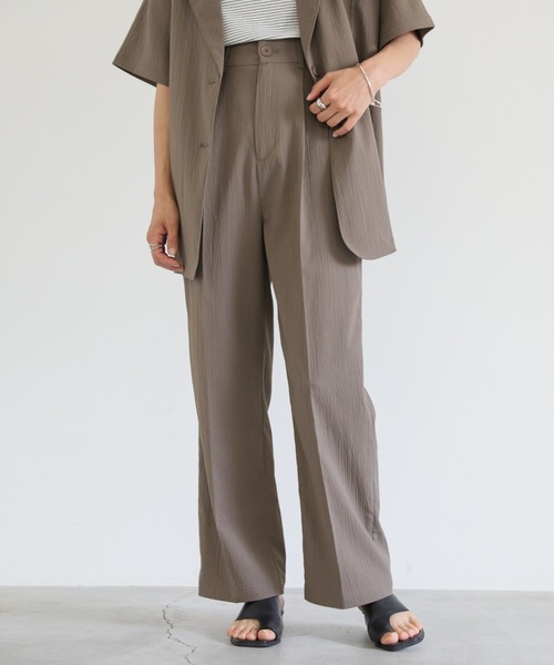 select MOCA（セレクトモカ）の「切り替えデザインジャケットセットアップ（セットアップ・レディース・ブラック/チャコールアッシュ/アイボリー・FREE）」の8枚目の写真