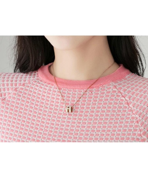 LOPASS(ロパス)の「サマーリブニットトップス(ニット/セーター・レディース・ネイビー/ピンク/ブルー・MEDIUM/LARGE)」の14枚目の写真