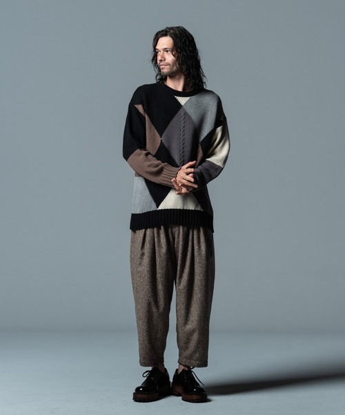 glamb(グラム)の「Octa Tuck Pants / オクタタックパンツ(その他パンツ・メンズ・ブラック/ベージュ・M/S/L)」の13枚目の写真