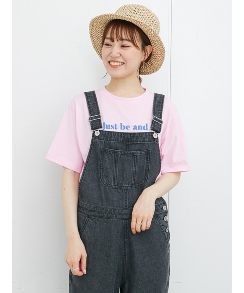 ehka sopo（エヘカソポ）の「発泡プリントロゴTシャツ（ニット/セーター・レディース・ブラック/オフホワイト/サックスブルー/ピンク・ﾌﾘ-）」の4枚目の写真