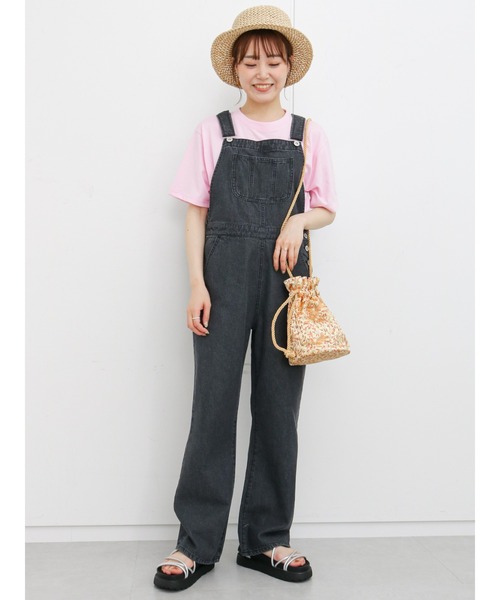 ehka sopo（エヘカソポ）の「発泡プリントロゴTシャツ（ニット/セーター・レディース・ブラック/オフホワイト/サックスブルー/ピンク・ﾌﾘ-）」の5枚目の写真