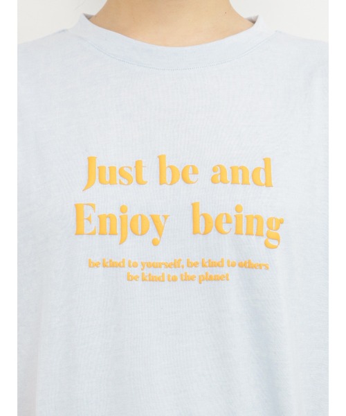 ehka sopo（エヘカソポ）の「発泡プリントロゴTシャツ（ニット/セーター・レディース・ブラック/オフホワイト/サックスブルー/ピンク・ﾌﾘ-）」の17枚目の写真