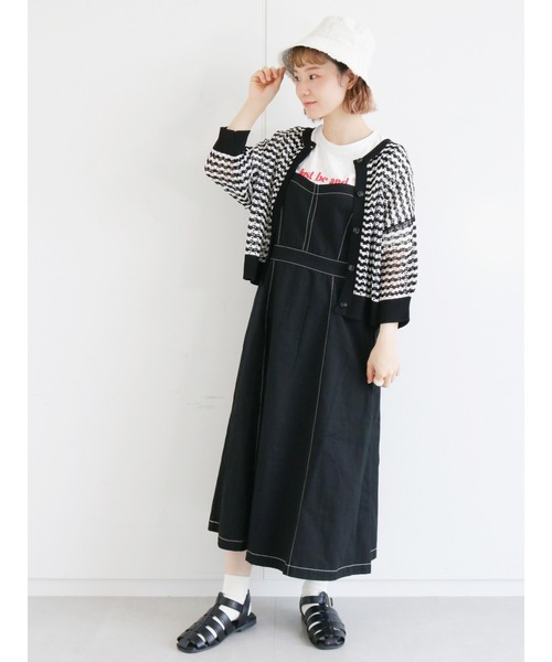 ehka sopo（エヘカソポ）の「発泡プリントロゴTシャツ（ニット/セーター・レディース・ブラック/オフホワイト/サックスブルー/ピンク・ﾌﾘ-）」の19枚目の写真