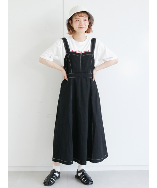 ehka sopo（エヘカソポ）の「発泡プリントロゴTシャツ（ニット/セーター・レディース・ブラック/オフホワイト/サックスブルー/ピンク・ﾌﾘ-）」の20枚目の写真