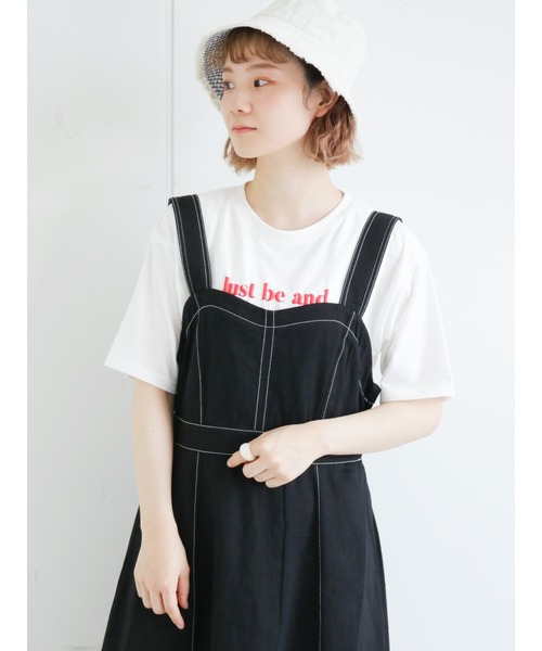 ehka sopo（エヘカソポ）の「発泡プリントロゴTシャツ（ニット/セーター・レディース・ブラック/オフホワイト/サックスブルー/ピンク・ﾌﾘ-）」の22枚目の写真