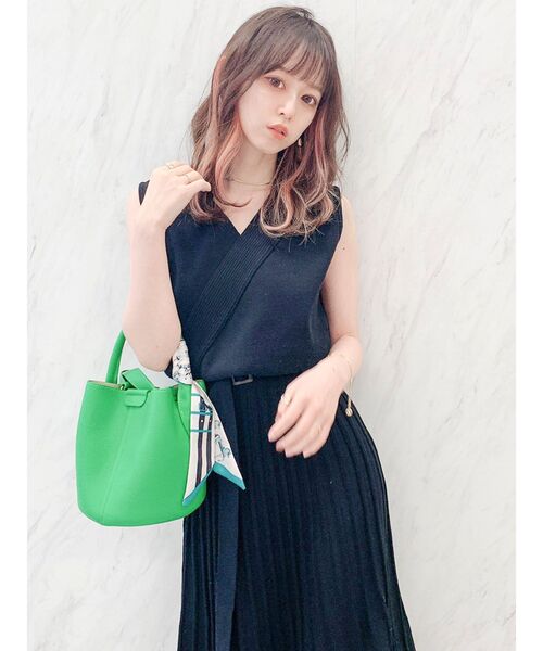 dazzlin（ダズリン）の「スカーフハンドルバッグ（ハンドバッグ・レディース・ブラック/グリーン・FREE）」の5枚目の写真