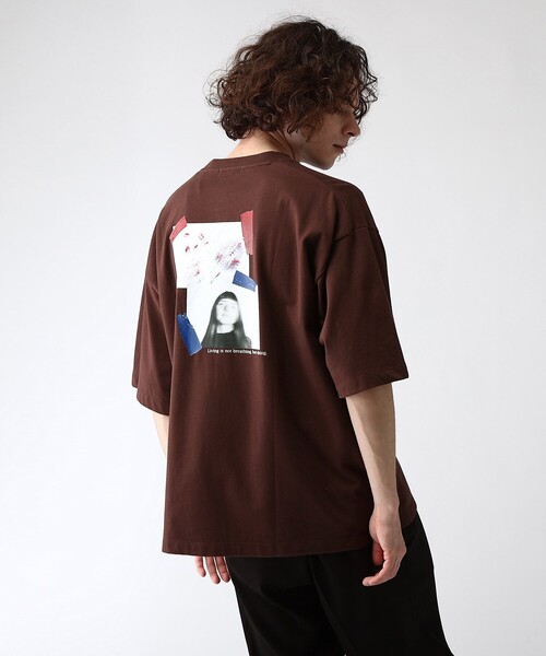 tk.TAKEO KIKUCHI(ティーケータケオキクチ)の「◆テープコラージュTシャツ(Tシャツ/カットソー・メンズ・ホワイト/ブラック/ブラウン系その他・02/03)」の18枚目の写真