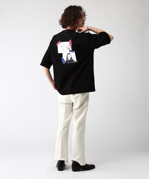 tk.TAKEO KIKUCHI(ティーケータケオキクチ)の「◆テープコラージュTシャツ(Tシャツ/カットソー・メンズ・ホワイト/ブラック/ブラウン系その他・02/03)」の10枚目の写真