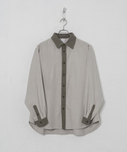 CASPER JOHN(キャスパージョン)の「Soft touch relax cleric shirts/ソフトタッチリラックスクレリックシャツ(Tシャツ/カットソー・メンズ・ホワイト/ブラウン/ブラック・SMALL/MEDIUM/LARGE)」の7枚目の写真