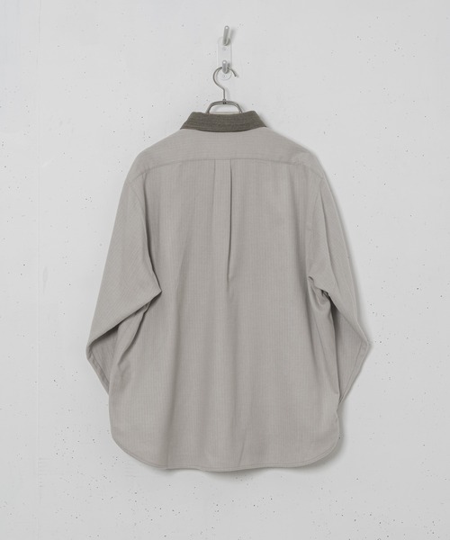 CASPER JOHN(キャスパージョン)の「Soft touch relax cleric shirts/ソフトタッチリラックスクレリックシャツ(Tシャツ/カットソー・メンズ・ホワイト/ブラウン/ブラック・SMALL/MEDIUM/LARGE)」の8枚目の写真