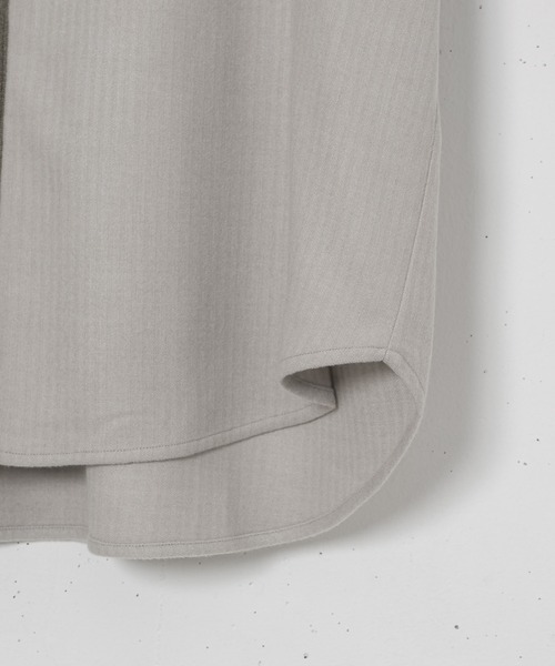 CASPER JOHN(キャスパージョン)の「Soft touch relax cleric shirts/ソフトタッチリラックスクレリックシャツ(Tシャツ/カットソー・メンズ・ホワイト/ブラウン/ブラック・SMALL/MEDIUM/LARGE)」の13枚目の写真