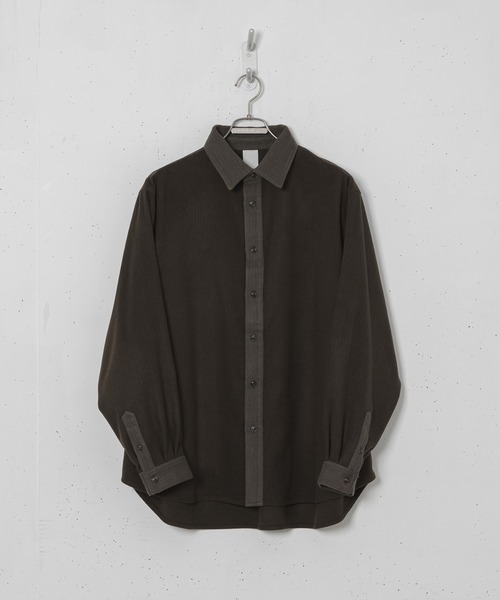 CASPER JOHN(キャスパージョン)の「Soft touch relax cleric shirts/ソフトタッチリラックスクレリックシャツ(Tシャツ/カットソー・メンズ・ホワイト/ブラウン/ブラック・SMALL/MEDIUM/LARGE)」の15枚目の写真
