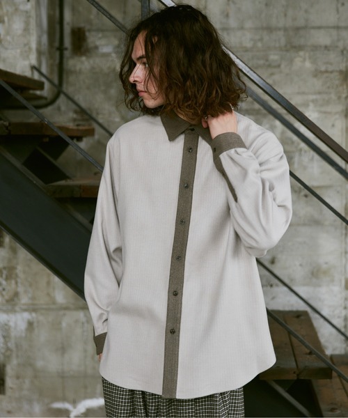 CASPER JOHN(キャスパージョン)の「Soft touch relax cleric shirts/ソフトタッチリラックスクレリックシャツ(Tシャツ/カットソー・メンズ・ホワイト/ブラウン/ブラック・SMALL/MEDIUM/LARGE)」の21枚目の写真