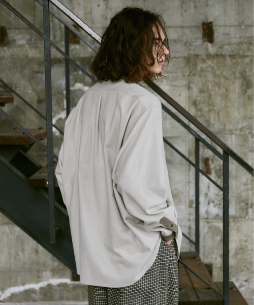 CASPER JOHN(キャスパージョン)の「Soft touch relax cleric shirts/ソフトタッチリラックスクレリックシャツ(Tシャツ/カットソー・メンズ・ホワイト/ブラウン/ブラック・SMALL/MEDIUM/LARGE)」の22枚目の写真