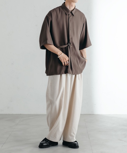 epnok（エプノック）の「タイロッケンルーズシャツ（シャツ/ブラウス・メンズ・ブラック/モカ/オフホワイト・MEDIUM/LARGE/SMALL）」の20枚目の写真