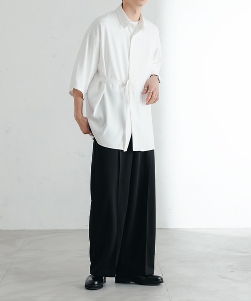 epnok（エプノック）の「タイロッケンルーズシャツ（シャツ/ブラウス・メンズ・ブラック/モカ/オフホワイト・MEDIUM/LARGE/SMALL）」の7枚目の写真