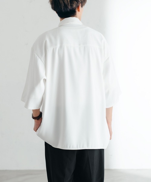 epnok（エプノック）の「タイロッケンルーズシャツ（シャツ/ブラウス・メンズ・ブラック/モカ/オフホワイト・MEDIUM/LARGE/SMALL）」の6枚目の写真