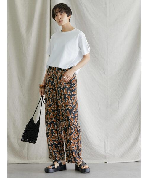 AMERICAN HOLIC（アメリカンホリック）の「アニマル柄綿サテンパンツ（その他パンツ・レディース・ダークネイビー・M/L）」の9枚目の写真