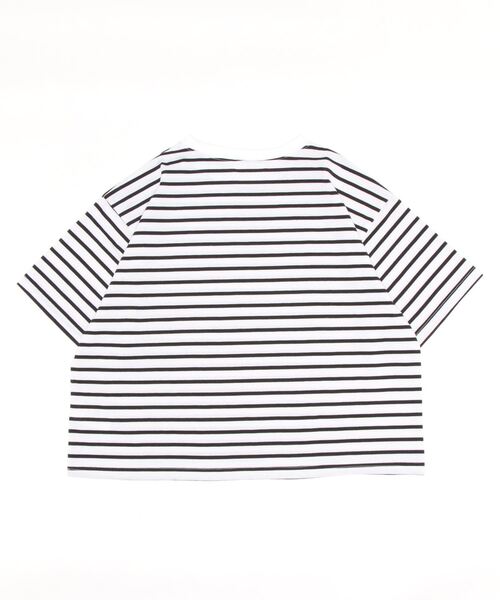 ehka sopo（エヘカソポ）の「ボーダービッグTシャツ（Tシャツ/カットソー・レディース・オフホワイト/ピンク/ブルー/グリーン・ﾌﾘ-）」の5枚目の写真