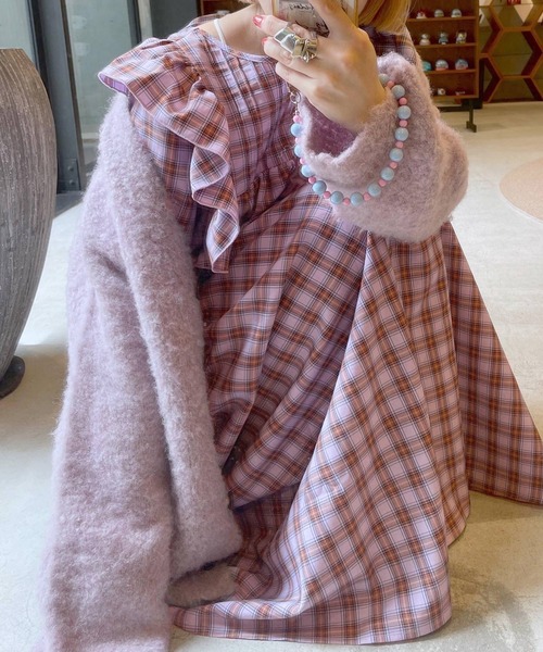 新品　A part by　レディース　バックオープンチェックワンピース　FREE Alley by w closet（アリーバイダブルクローゼット）の「【Alley