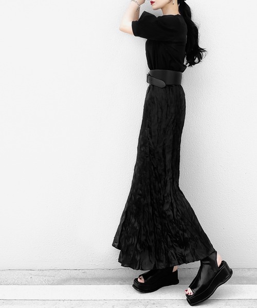 LVEU.（ラブユ.）の「Open toe volume sole boots / オープントゥボリューム（厚底）ソールブーツ(Ai select)（サンダル・レディース・ブラック・24.5cm/25.0cm/23.5cm/23.0cm/24.0cm）」の16枚目の写真