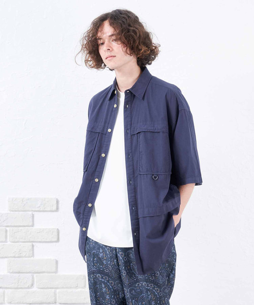 NIDO（ニド）の「フィッシングシャツ（シャツ/ブラウス・メンズ・ネイビー/イエロー/グリーン・MEDIUM/LARGE）」の3枚目の写真