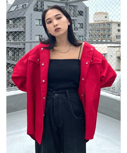 EMODA(エモダ)の「ヴィンテージチェックシャツ(シャツ/ブラウス・レディース・ブラック/レッド/その他/その他1・FREE)」の2枚目の写真