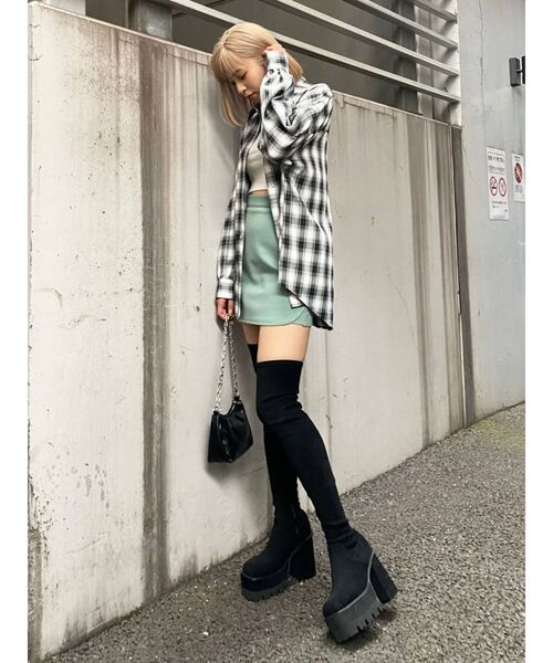 EMODA(エモダ)の「ヴィンテージチェックシャツ(シャツ/ブラウス・レディース・ブラック/レッド/その他/その他1・FREE)」の9枚目の写真