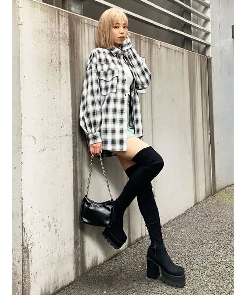 EMODA(エモダ)の「ヴィンテージチェックシャツ(シャツ/ブラウス・レディース・ブラック/レッド/その他/その他1・FREE)」の10枚目の写真