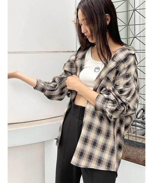 EMODA(エモダ)の「ヴィンテージチェックシャツ(シャツ/ブラウス・レディース・ブラック/レッド/その他/その他1・FREE)」の12枚目の写真