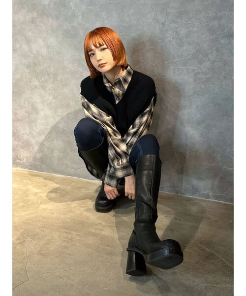 EMODA(エモダ)の「ヴィンテージチェックシャツ(シャツ/ブラウス・レディース・ブラック/レッド/その他/その他1・FREE)」の15枚目の写真