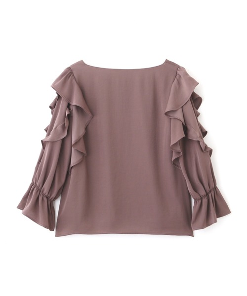 PROPORTION BODY DRESSING（プロポーションボディドレッシング）の「ラッフルショルダーサテンブラウス / 1212210806（シャツ/ブラウス・レディース・ブラウン/ピンク/ホワイト系その他・SMALL/MEDIUM）」の20枚目の写真