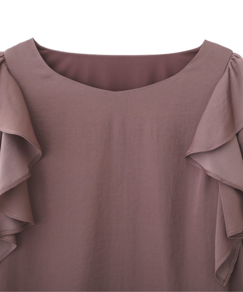 PROPORTION BODY DRESSING（プロポーションボディドレッシング）の「ラッフルショルダーサテンブラウス / 1212210806（シャツ/ブラウス・レディース・ブラウン/ピンク/ホワイト系その他・SMALL/MEDIUM）」の21枚目の写真