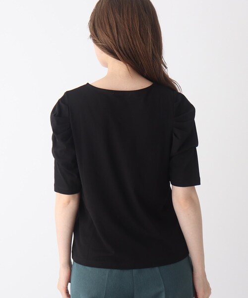 index（インデックス）の「◆Vネックタックスリーブカットソー【WEB限定サイズ】（Tシャツ/カットソー・レディース・ブラック/ボルドー/オフホワイト・36/40/42/38）」の20枚目の写真