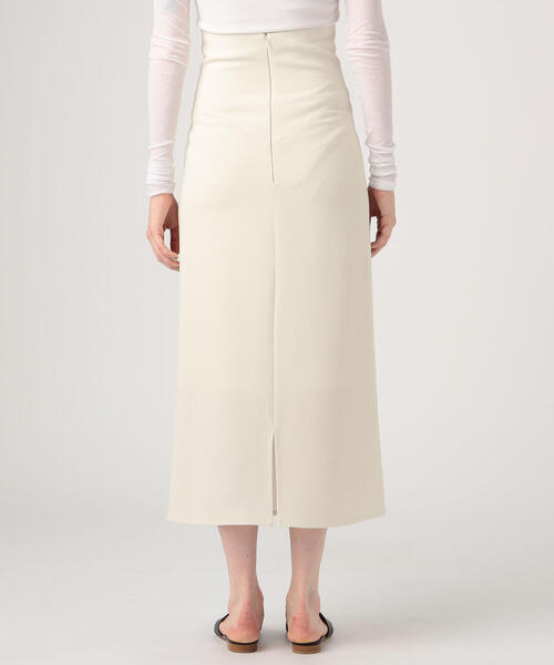 EDITION（エディション）の「DOUBLE CRAPE SKIRT トリアセテート ハイウエストスカート（スカート・レディース・ホワイト/ブラック・34/36）」の6枚目の写真