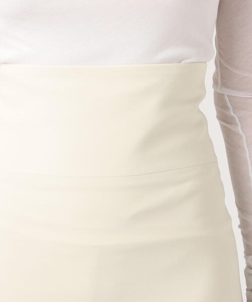 EDITION（エディション）の「DOUBLE CRAPE SKIRT トリアセテート ハイウエストスカート（スカート・レディース・ホワイト/ブラック・34/36）」の8枚目の写真