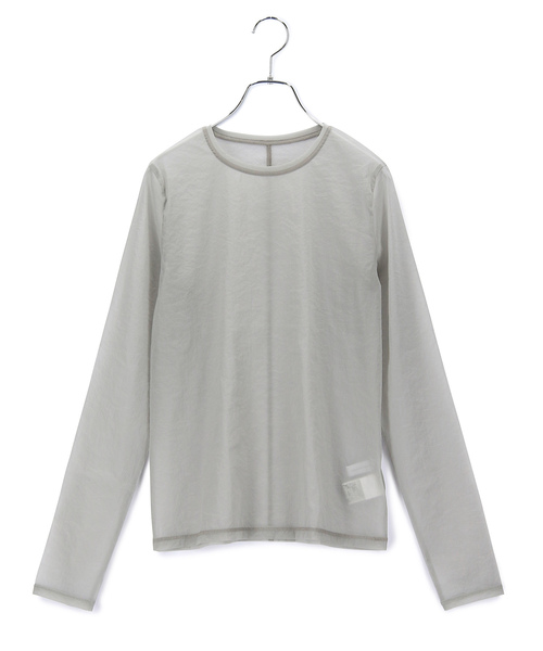 ADAM ET ROPE'（アダムエロペ）の「〈追加〉ストレッチタフタロングT（Tシャツ/カットソー・レディース・ホワイト/チャコールグレー/ライトグレー/オレンジ・FREE）」の10枚目の写真